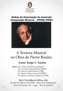 Cartaz defesa mestrado Boulez